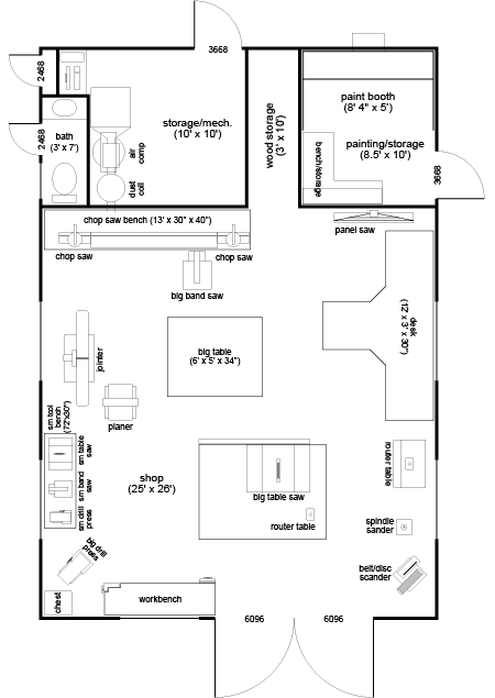 Woodworking Shop Layout Plans